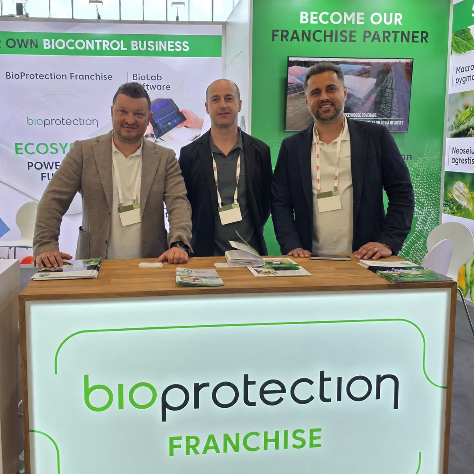 Bioprotection team and partners · company archive, badge details removed